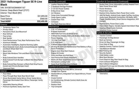 VOLKSWAGEN TIGUAN 4MOTION 2021 3VV2B7AX3MM041167 image